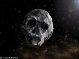 Return of skull-shaped asteroid, skull-shaped asteroid, skull-shaped asteroid november 2018