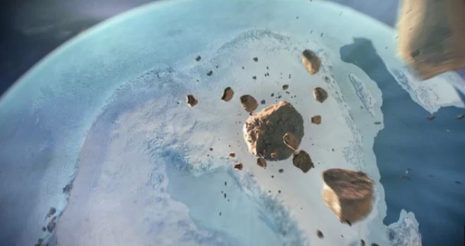 Discovery of a large impact crater hidden beneath Greenland ice, giant impact crater discovered under greenland ice, greenland impact crater discovery