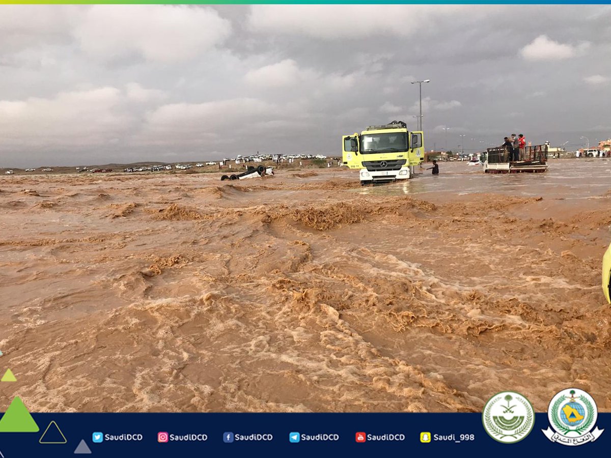 Unprecedented floods engulf Saudi Arabia in video and pictures