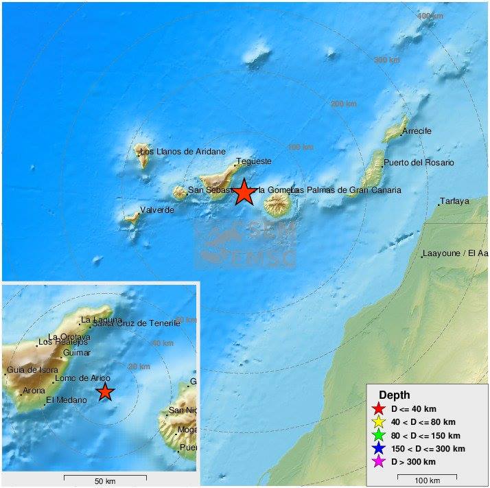 canary islands earthquake january 18 2019, M4.2 earthquake canary islands earthquake january 18 2019