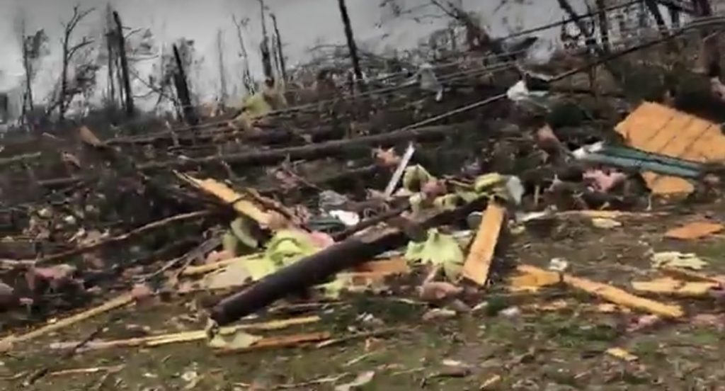 alabama tornado damage, alabama tornado damage video, alabama tornado damage picture, At least two people have been killed by a tornado that caused the National Weather Service to declare tornado emergencies Sunday afternoon for parts of Alabama and Georgia as severe storms moved through the South.
