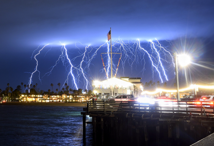lightning storm southern california