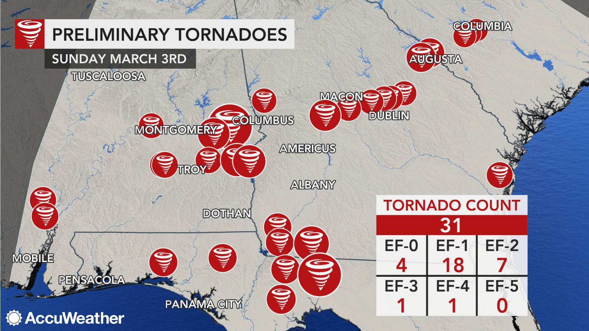 Alabama Tornado History Map / Here's where tornadoes typically form in