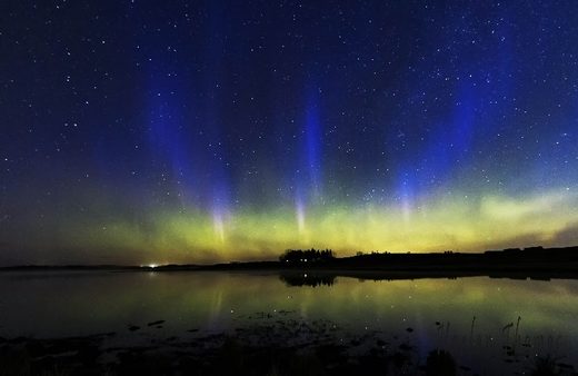 blue auroras calgary canada may 2019, cme , northern lights, blue aurora pictures
