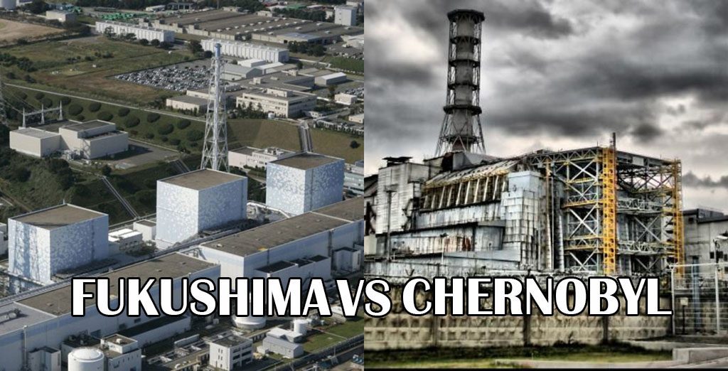 Directly comparing Fukushima to Chernobyl nuclear disasters