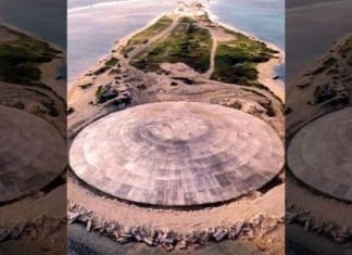 A concrete dome built on Runit Island in the late 1970s to contain waste from massive atomic bomb tests conducted after World War II could be leaking toxic sludge into the sea