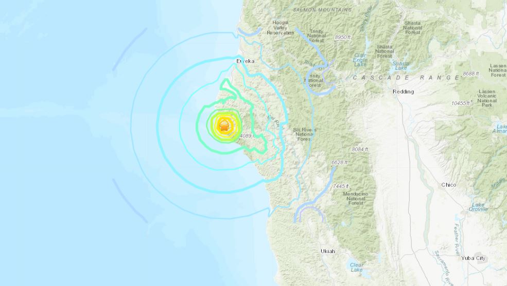 A M5.6 earthquake hit off Petrolia, northern California right at the southern tip of the Cascadia subduction zone on June 23 2019, A M5.6 earthquake hit off Petrolia, northern California right at the southern tip of the Cascadia subduction zone on June 23 2019 map, A M5.6 earthquake hit off Petrolia, northern California right at the southern tip of the Cascadia subduction zone on June 23 2019 video