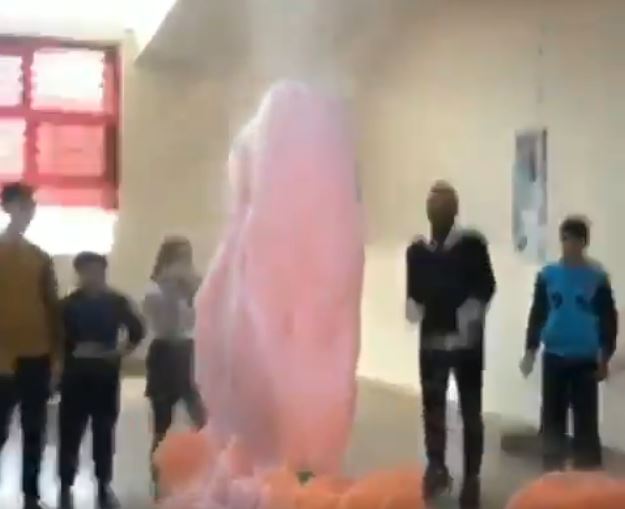 Video: Elephant toothpaste experiment goes horribly wrong in kids' chemistry lab
