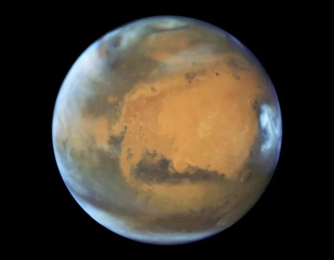 mars clouds formation, how do martian clouds form, meteor dust form martian clouds, martian clouds made of meteor dust