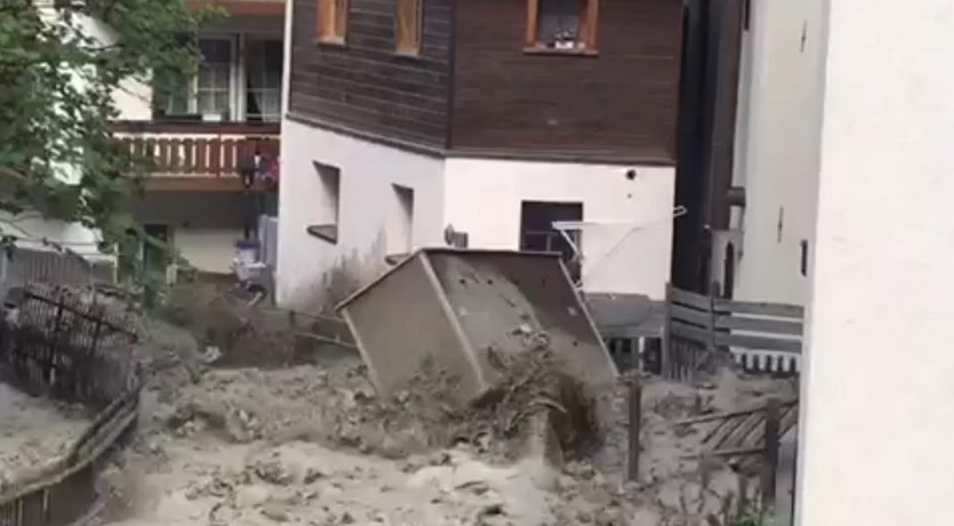 Zermatt, Switzerland flooded by torrent of water in video and pictures