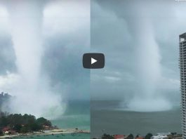 wtf, wtf video, waterspout video, massive waterspout video penang malaysia