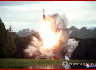 North Korea fired two projectiles presumed to be short-range ballistic missiles into the East Sea on Saturday
