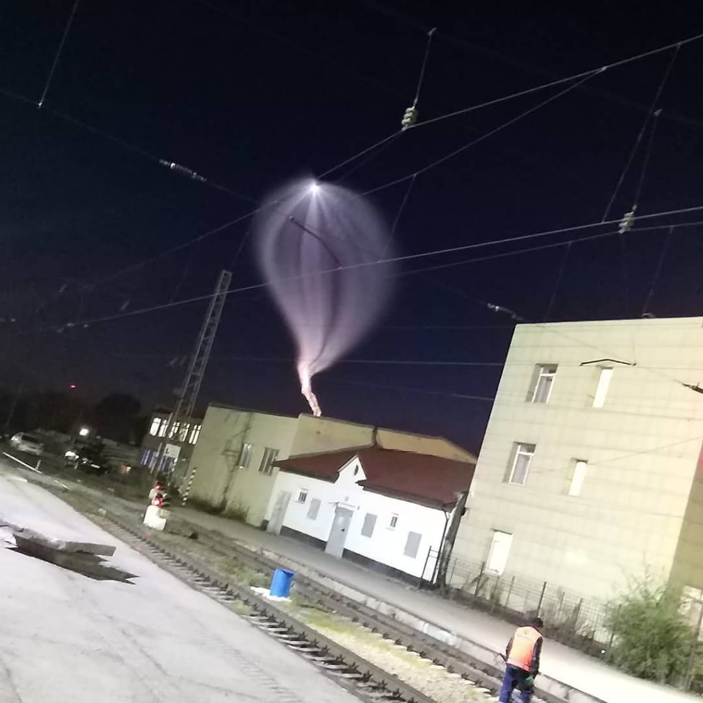 jellyfish soyuz rocket launch, strange sky phenomenon kazakhstan, alien phenomenon, soyuz rocket launch september 25 2019