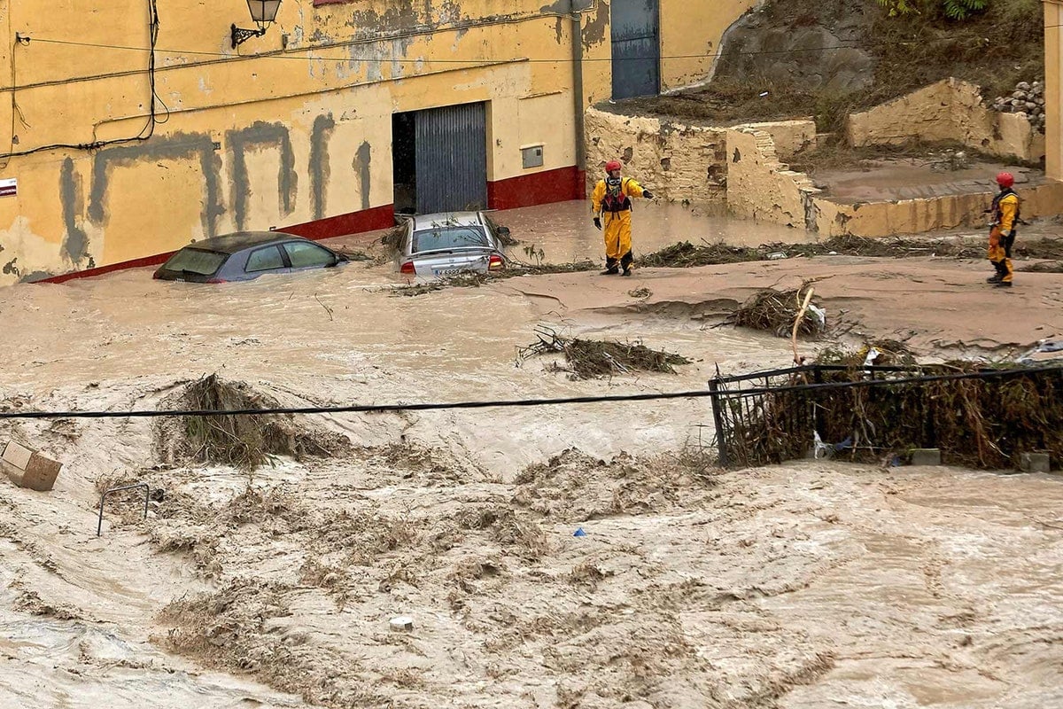 Biblical Deluge Floods Valencia, Spain Killing 2, Washing Away Hundreds ...