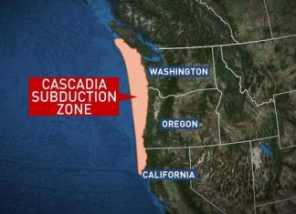 Cascadia Subduction Zone map, Cascadia Subduction Zone map 2019