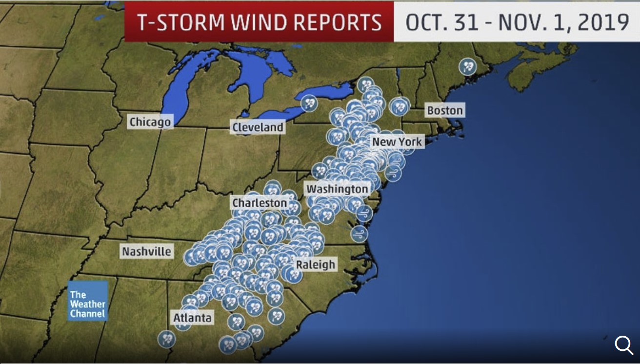 State of Emergency Severe thunderstorms slam the U.S. East coast on
