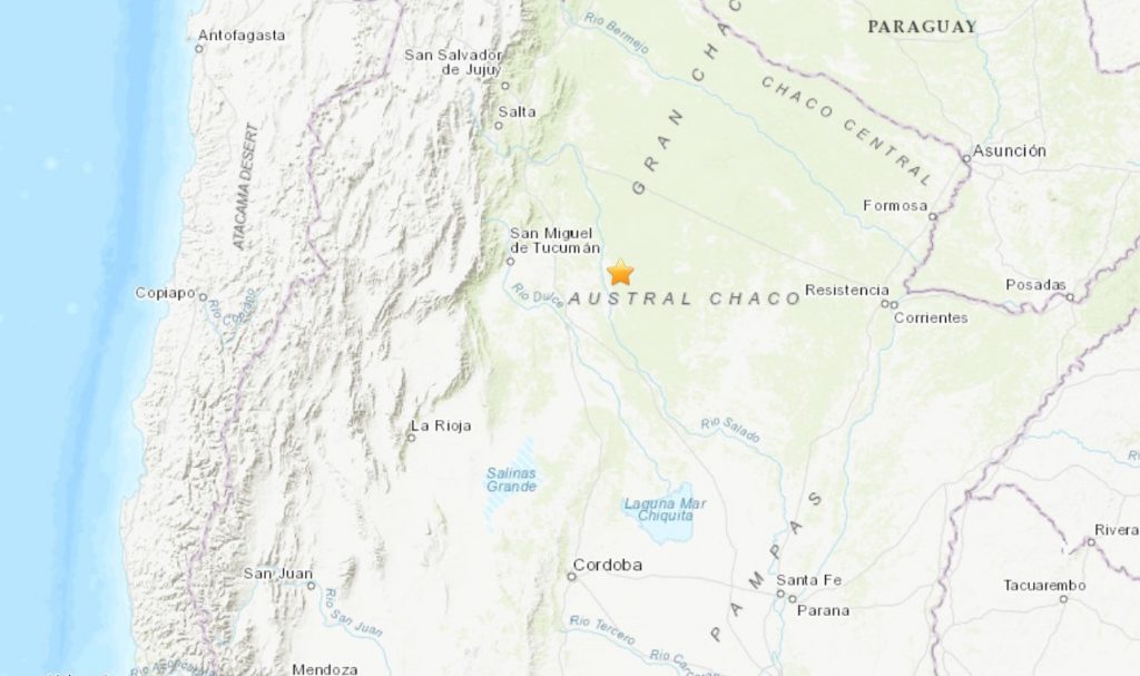 M6.0 earthquake hits Argentina on December 24, M6.0 earthquake hits Argentina on December 24 map