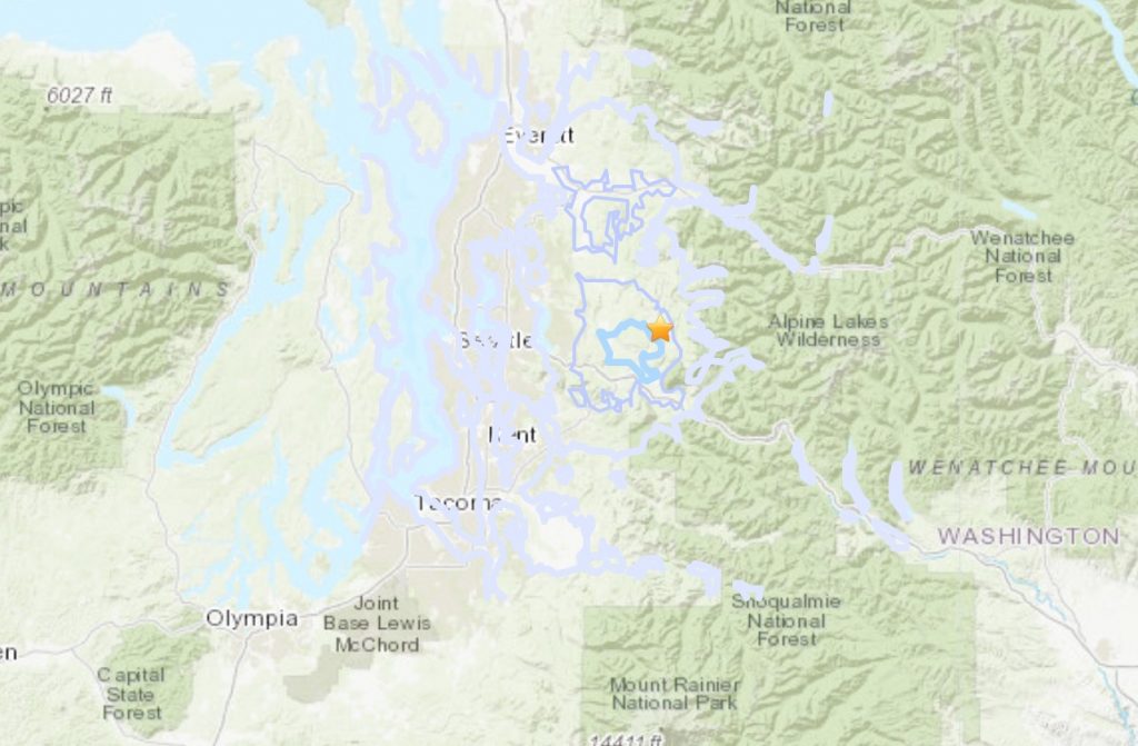 earthquake swarms hit Seattle on Dec 18-19