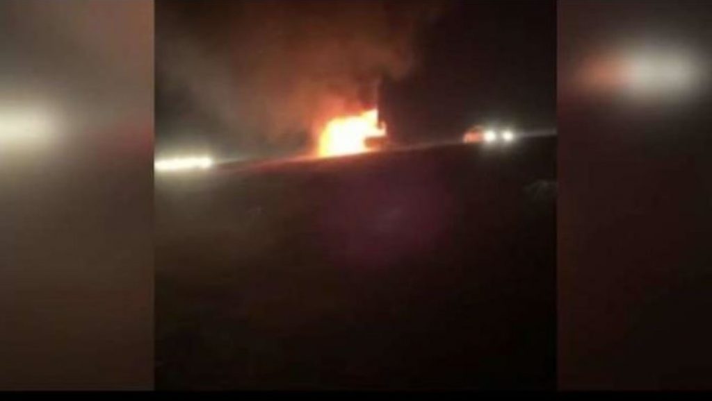 truck engulfs in flames after lightning strikes in Kansas family escapes, truck engulfs in flames after lightning strikes in Kansas family escapes video, truck engulfs in flames after lightning strikes in Kansas family escapes interview