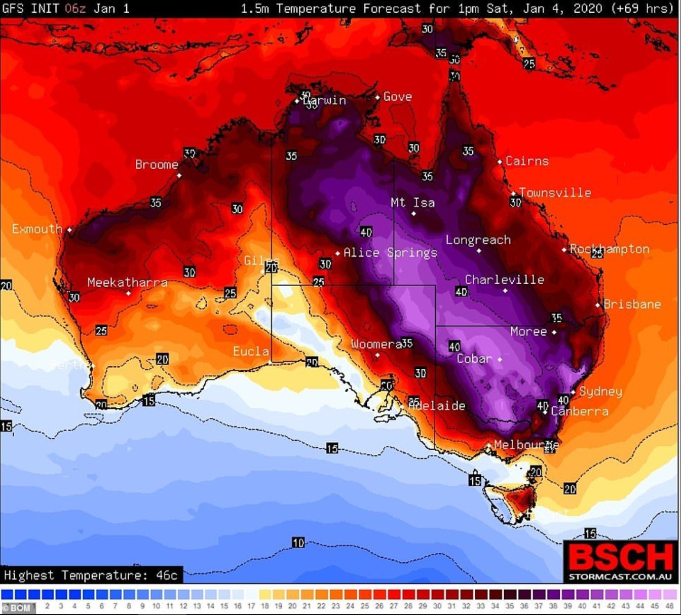 Australia fire map Weeklong state of emergency due to