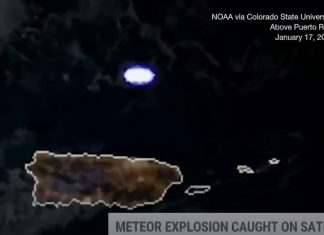 bright meteor fireball disintegrated in the sky over Puerto Rico on January 17, bright meteor fireball disintegrated in the sky over Puerto Rico on January 17 video, bright meteor fireball disintegrated in the sky over Puerto Rico on January 17 meteor puerto rico video