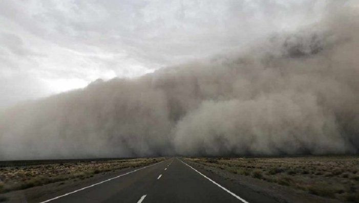 chubut temporal, chubut argentina temporal video,chubut dust storm wind