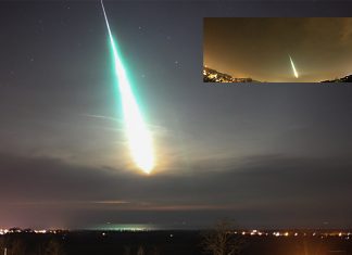 Picture shows fireball captured on February 6, 2016, at Leibniz-Institute of Atmospheric Physics © Gerd Baumgarten