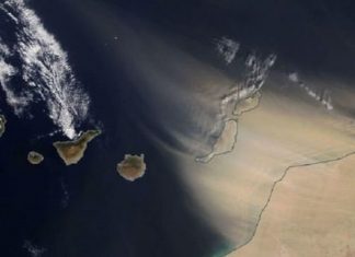 sandstorm canary islands disrupts air traffic, sandstorm canary islands disrupts air traffic video, sandstorm canary islands disrupts air traffic satellite images, sandstorm canary islands disrupts air traffic february 22 2020