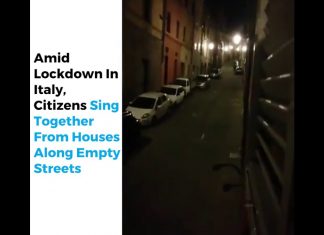 Amid Lockdown In Italy, Citizens Sing Together From Houses Along Empty Streets, Amid Lockdown In Italy, Citizens Sing Together From Houses Along Empty Streets video, Amid Lockdown In Italy, Citizens Sing Together From Houses Along Empty Streets recordings, Amid Lockdown In Italy, Citizens Sing Together From Houses Along Empty Streets audio, Amid Lockdown In Italy, Citizens Sing Together From Houses Along Empty Streets film, people sing in empty streets during lockdown in Italy