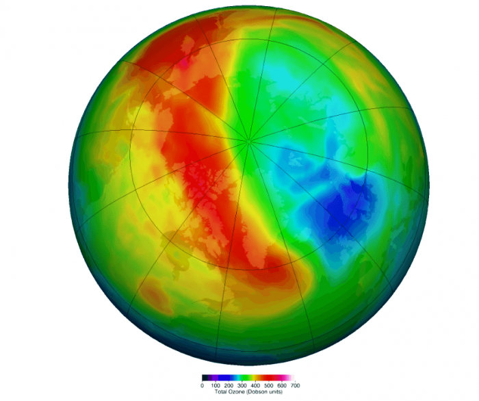 Rare Arctic ozone hole, Rare Arctic ozone hole march 2020, Rare Arctic ozone hole forms over the North Pole