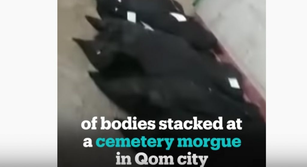 Terrifying video shows dead bodies in a cemetery morgue in Qom Iran, Terrifying video shows dead bodies in a cemetery morgue in Qom Iran video, Terrifying video shows dead bodies in a cemetery morgue in Qom Iran coronavirus, coronavirus iran video