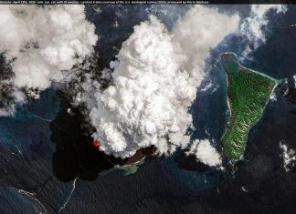New violent eruption of Anak Krakatau in Indonesia on April 13 2020, New violent eruption of Anak Krakatau in Indonesia on April 13 2020 video, New violent eruption of Anak Krakatau in Indonesia on April 13 2020 pictures