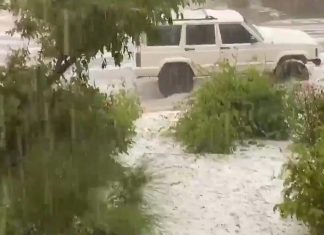 A summer hailstorm rolled through Colorado Friday (June 26) causing cars to slide off the road, flooding streets and creating a "river of hail."