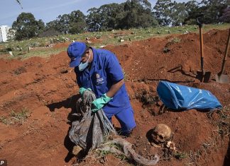 gravediggers brazil dig up bodies to make some room for covid dead