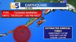 TSUNAMI WARNING IN EFFECT FOR THE SOUTHERN ALASKA COASTAL AREAS BETWEEN AND INCLUDING KENNEDY ENTRANCE, ALASKA (40 MILES SW OF HOMER) TO UNIMAK PASS, ALASKA (80 MILES NE OF UNALASKA). IF YOU ARE IN ONE OF THESE AREAS MOVE TO HIGHER GROUND.