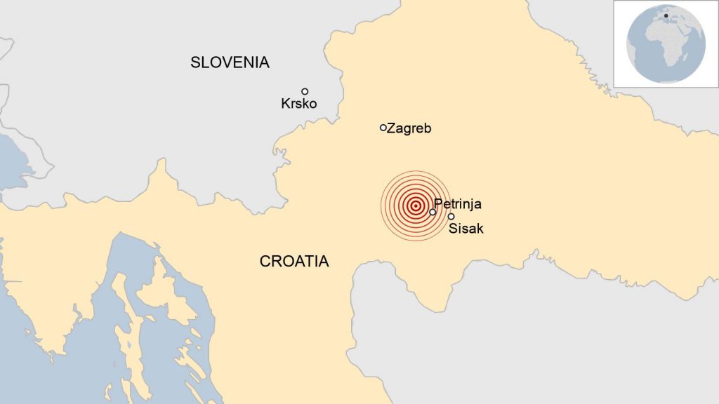 M6.4 earthquake hit Croatia on December 29, M6.4 earthquake hit Croatia on December 29 video, M6.4 earthquake hit Croatia on December 29 pictures, M6.4 earthquake hit Croatia on December 29 map