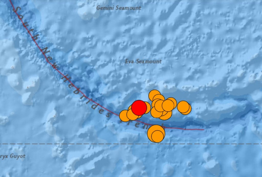 earthquake swarm loyalty islands new caledonia, Earthquake swarm off New Caledonia on February 10, 2021