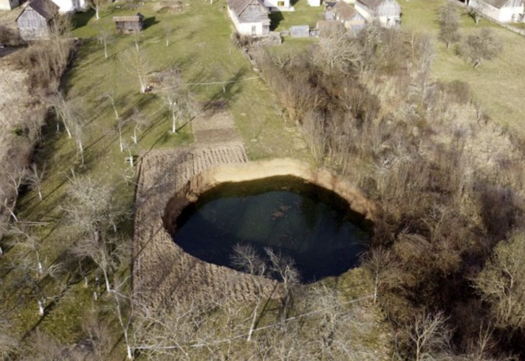 giant sinkholes croatia, 100 sinkholes croatia, More than 100 giant sinkholes are forming across Croatia after deadly earthquake