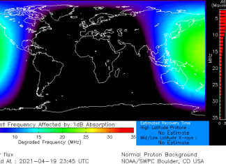 blackout map m1 solar flare april 19 2021