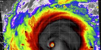 Surigae is now the strongest typhoon on record for April as it approaches the Philippines - sustained winds of 180mph