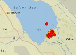 M5.2 earthquake and aftershocks swarm hit southern california