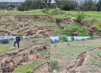 giant cracks Mexico, new sinkhole mexico, huge cracks mexico