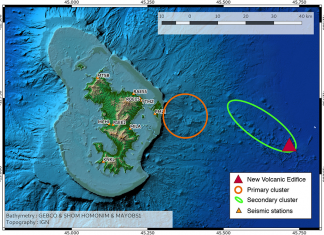 Mayotte earthquake swarm and new underwater volcano map, first pictures and videos mayotte underwater volcano