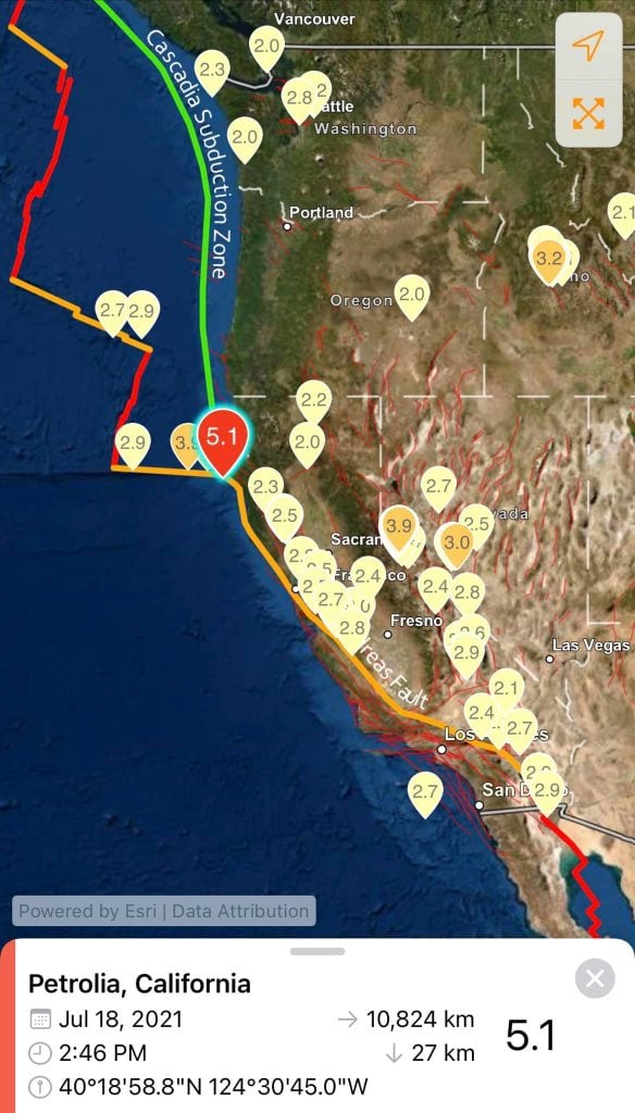 M5.1 earthquake hits off California coast on July 17 2021
