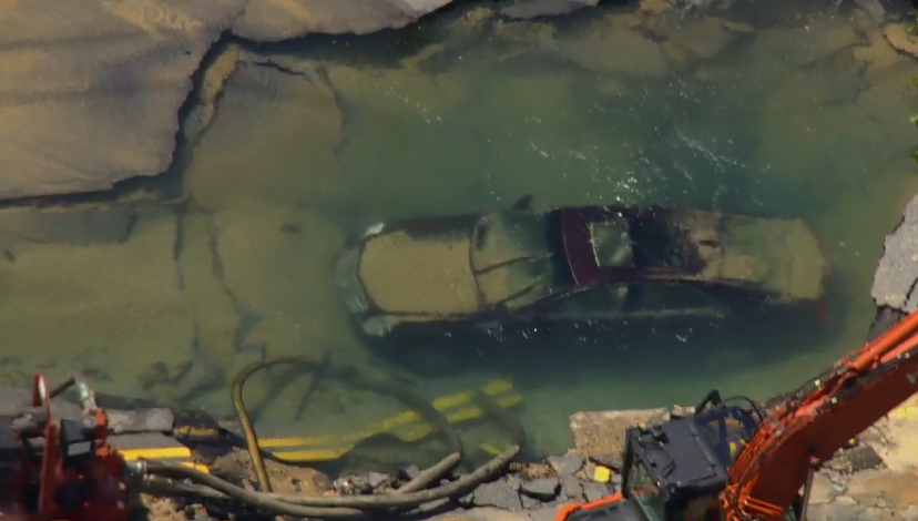 Giant sinkhole swallows car in Maryland, Giant sinkhole swallows car in Maryland video, Giant sinkhole swallows car in Maryland pictures, Giant sinkhole swallows car in Maryland photo, Giant sinkhole swallows car in Maryland august 2021