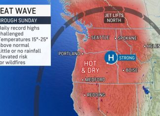 Record heatwave across Washington and Oregon August 2021