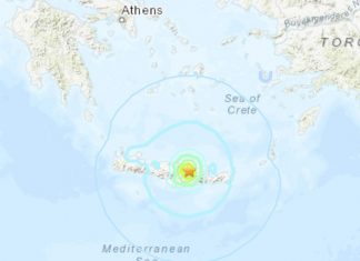 M6.0 earthquake Crete, Greece, September 27 2021