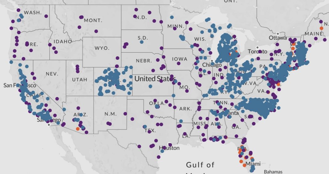 Map of PFAS drinking water contamination in the US Strange Sounds