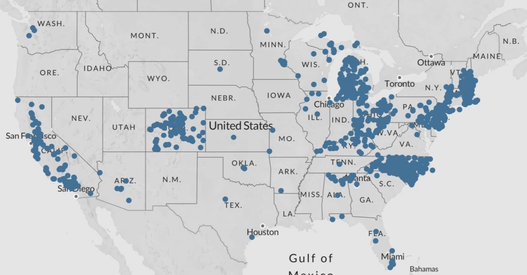 Map of PFAS drinking water contamination in the US Strange Sounds