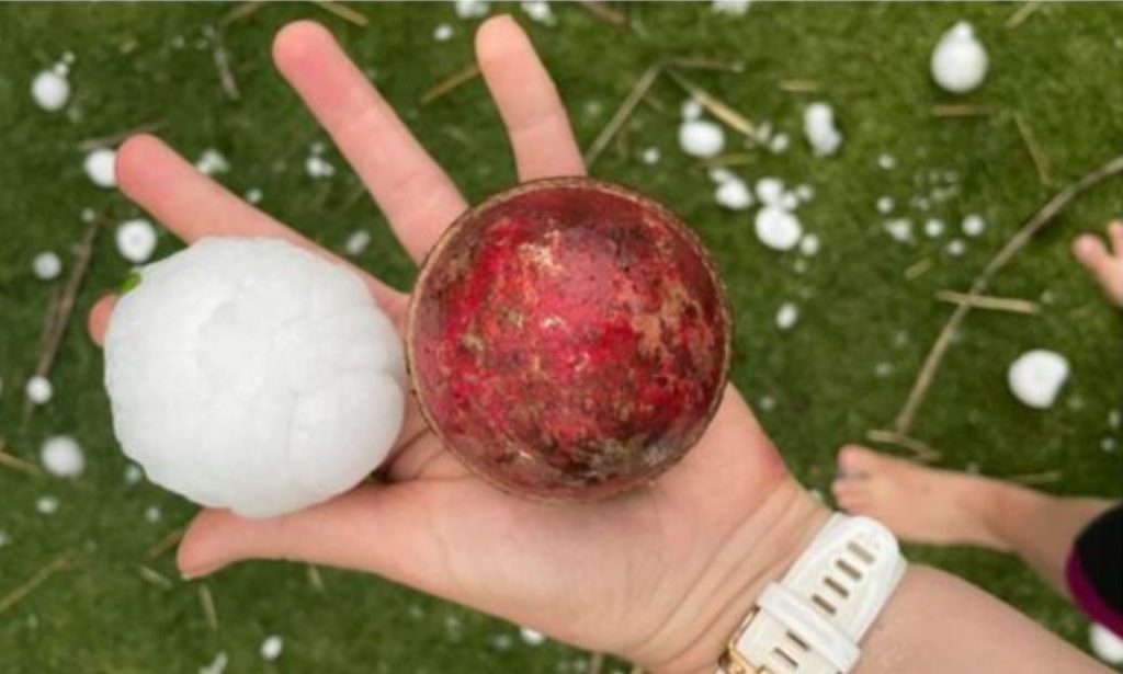 Hailstones as big as cricket balls pound Lydenburg, South Africa